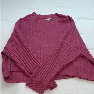 American Eagle Outfitters Berry Ribbed Sweater